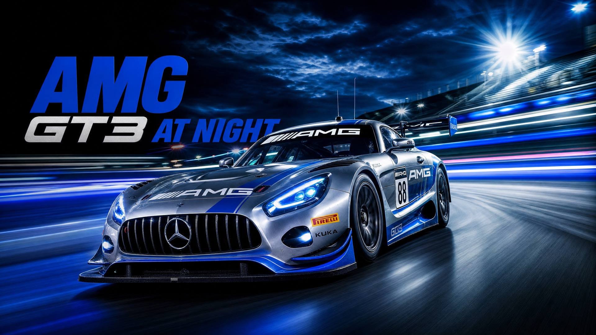 玩物社区 - AMG GT3夜间赛道玩物社区视频
